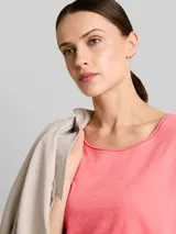 TOM TAILOR Damen T-Shirt aus Baumwolle, rosa, Uni – Bild 6