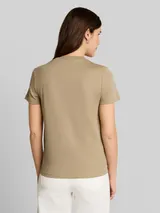 TOM TAILOR Damen Basic T-Shirt aus Baumwolle, grün, Uni – Bild 5