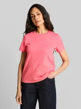 TOM TAILOR Damen Basic T-Shirt aus Baumwolle, rosa, Uni – Bild 4