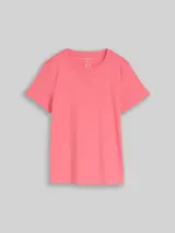 TOM TAILOR Damen Basic T-Shirt aus Baumwolle, rosa, Uni – Bild 3