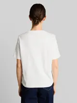 TOM TAILOR Damen T-Shirt aus Baumwolle, weiß, Uni – Bild 5