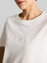 TOM TAILOR Damen T-Shirt aus Baumwolle, weiß, Uni – Bild 6