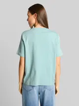 TOM TAILOR Damen T-Shirt aus Baumwolle, grün, Uni – Bild 5