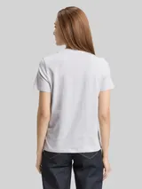 TOM TAILOR Damen T-Shirt mit Logo-Print, blau, Uni – Bild 5
