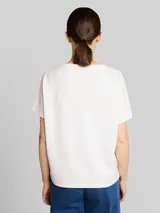 TOM TAILOR Damen Loose Fit Scuba T-Shirt mit Print, weiß, Uni – Bild 5