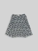 TOM TAILOR Damen Crinkle T-Shirt mit Fledermausärmeln, blau, Gemustert – Bild 3