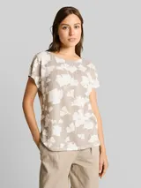 TOM TAILOR Damen T-Shirt mit Muster, weiß, Gemustert – Bild 4