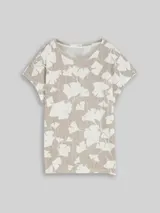 TOM TAILOR Damen T-Shirt mit Muster, weiß, Gemustert – Bild 3