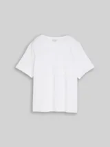TOM TAILOR Damen Boxy Fit T-Shirt mit Brusttasche, weiß, Uni – Bild 3