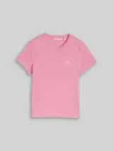 TOM TAILOR DENIM Damen T-Shirt mit Stickerei, rosa, Uni – Bild 3
