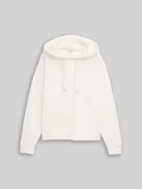TOM TAILOR Damen Hoodie Sweatshirt mit Herz-Detail, weiß, Uni – Bild 3