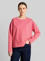 TOM TAILOR Damen Sweatshirt mit Rückenprint, rosa, Uni – Bild 4