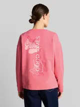 TOM TAILOR Damen Sweatshirt mit Rückenprint, rosa, Uni – Bild 5