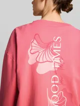 TOM TAILOR Damen Sweatshirt mit Rückenprint, rosa, Uni – Bild 6