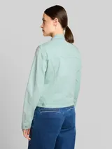 TOM TAILOR Damen Jeansjacke mit Eingriffstaschen, blau, Uni – Bild 5
