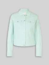 TOM TAILOR Damen Jeansjacke mit Eingriffstaschen, blau, Uni – Bild 3