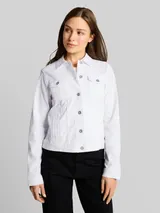 TOM TAILOR Damen Jeansjacke mit Eingriffstaschen, weiß, Uni – Bild 4