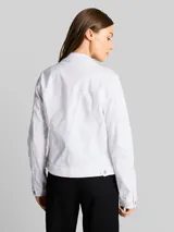 TOM TAILOR Damen Jeansjacke mit Eingriffstaschen, weiß, Uni – Bild 5