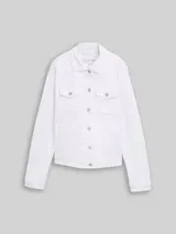 TOM TAILOR Damen Jeansjacke mit Eingriffstaschen, weiß, Uni – Bild 3