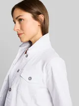 TOM TAILOR Damen Jeansjacke mit Eingriffstaschen, weiß, Uni – Bild 6