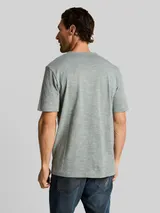 TOM TAILOR Herren T-Shirt in Melange-Optik, grün, Meliert – Bild 5