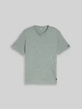 TOM TAILOR Herren T-Shirt in Melange-Optik, grün, Meliert – Bild 3
