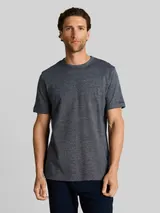 TOM TAILOR Herren T-Shirt in Melange-Optik, blau, Meliert – Bild 4