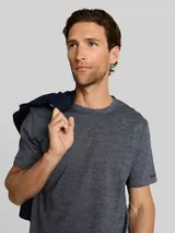 TOM TAILOR Herren T-Shirt in Melange-Optik, blau, Meliert – Bild 6