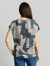TOM TAILOR Damen T-Shirt mit Muster, grün, Gemustert – Bild 5
