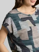 TOM TAILOR Damen T-Shirt mit Muster, grün, Gemustert – Bild 6