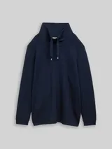 TOM TAILOR Damen Plus Size - Scuba Sweatshirt mit Stehkragen, blau, Uni – Bild 3