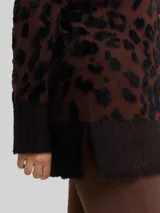 TOM TAILOR Damen Plus Size - Loose Fit Cardigan mit Leo-Muster, braun, Animalprint – Bild 6