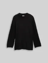 TOM TAILOR Damen Plus Size - Strickpullover mit Glitzer-Effekt, schwarz, Animalprint – Bild 3