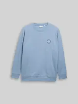 TOM TAILOR Herren Plus Size - Sweatshirt mit Logo-Print, blau, Uni – Bild 3