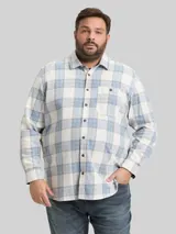 TOM TAILOR Herren Plus Size - Hemd mit Karomuster, weiß, Kariert – Bild 4