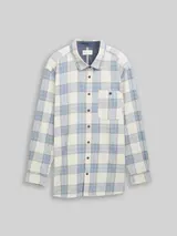 TOM TAILOR Herren Plus Size - Hemd mit Karomuster, weiß, Kariert – Bild 3