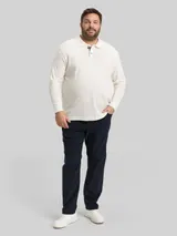 TOM TAILOR Herren Plus Size - Regular Fit Cordhose, blau, Uni – Bild 4
