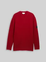 TOM TAILOR Herren Plus Size - Strickpullover mit Rundhalsausschnitt, rot, Uni – Bild 3