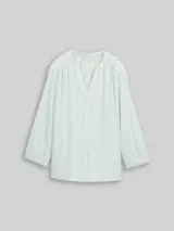 TOM TAILOR Damen Bluse mit Streifenmuster, grün, Gestreift – Bild 3