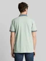 TOM TAILOR Herren Piqué Poloshirt mit Logo-Print, grün, Uni – Bild 5