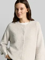 TOM TAILOR Damen Loose Fit Cardigan mit 3/4-Arm, weiß, Meliert – Bild 6