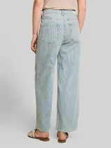 TOM TAILOR Damen TTNELMA CULOTTE Jeans mit Streifenmuster, blau, Uni – Bild 5