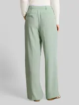 TOM TAILOR DENIM Damen Wide Leg Hose im 2-in-1-Look, grün, Uni – Bild 5