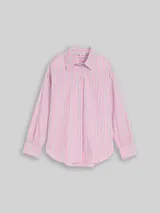 TOM TAILOR DENIM Damen Oversize Hemdbluse mit Streifenmuster, rosa, Gestreift – Bild 3