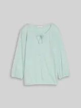 TOM TAILOR Damen Blusenshirt mit Streifenmuster, grün, Gestreift – Bild 3