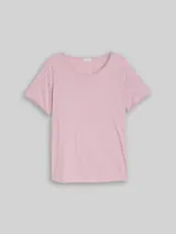 TOM TAILOR Damen Plus Size - T-Shirt aus Baumwolle, rosa, Uni – Bild 3