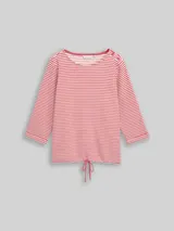 TOM TAILOR Damen Plus Size - Langarmshirt mit Knopf-Details, rosa, Uni – Bild 3