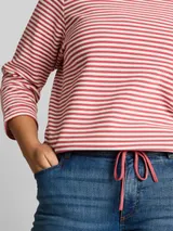 TOM TAILOR Damen Plus Size - Langarmshirt mit Knopf-Details, rosa, Uni – Bild 6