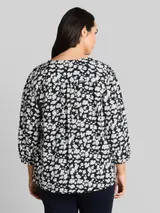 TOM TAILOR Damen Plus Size - Bluse aus Viskose, blau, Gemustert – Bild 5