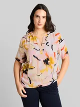 TOM TAILOR Damen Plus Size - Bluse mit Muster, rosa, Geblümt – Bild 4